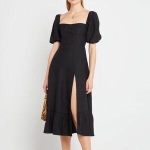 Few Moda O.P.T. Violetta Black Midi Dress